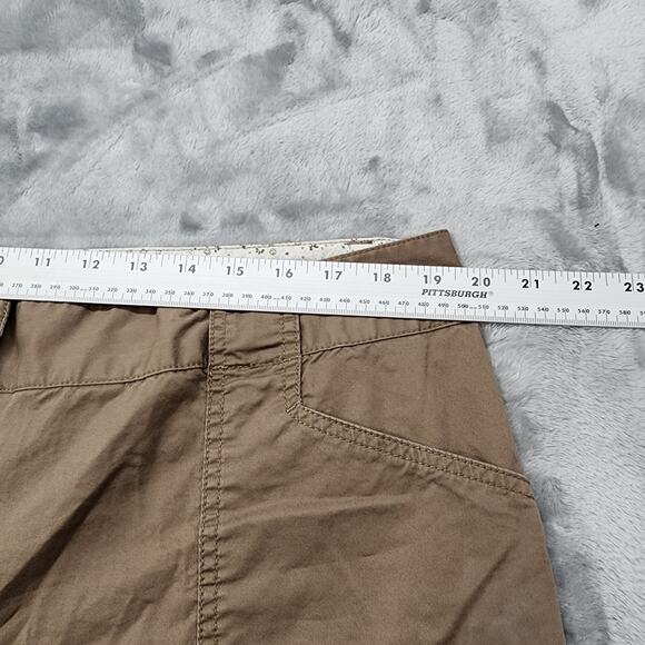 Style&Co Pants Womens 18W Brown Khaki High Rise Cargo Capri Roll Tab Hem Stretch - Picture 8 of 12
